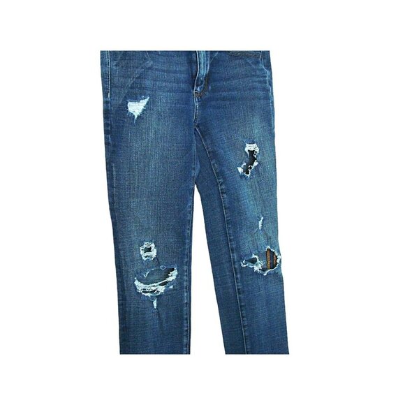 American Eagle AEO Women Sz 2 Distressed Hi-Rise Jegging Jeans 360 Super Stretch - Picture 2 of 12